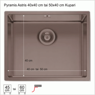 Pyramis Astris Kupari (mitat 40x40 ja 40x50)